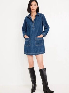 old navy blue tennis dress Tnuck Sport Navy Performance Jersey Suzanne Tennis Dress Navy / M